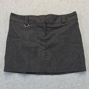 One Love Pinstripe Mini Skirt Size S – Gray Stretch